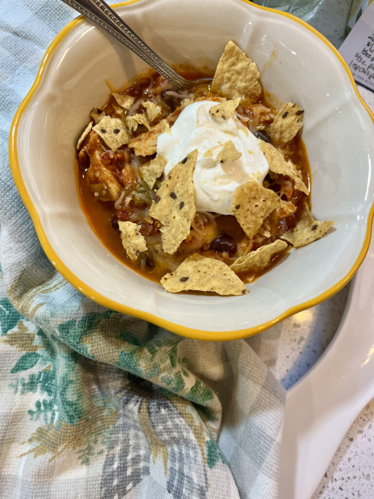 Instant pot chicken chili for an easy, nourishing from scratch meal.