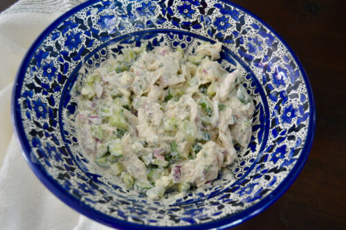 Fresh creamy tzatziki chicken salad